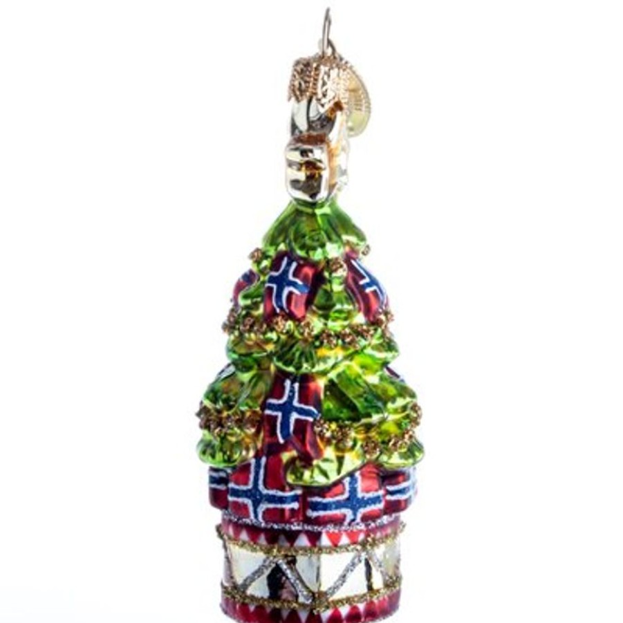 BRINK NORDIC Juletr M/ Norsk Flag 8 Cm